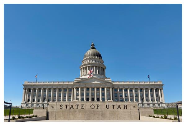 Utah State Capitol Postcard Front